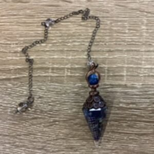 Pendulum Lg-Sodalite Antique Brass