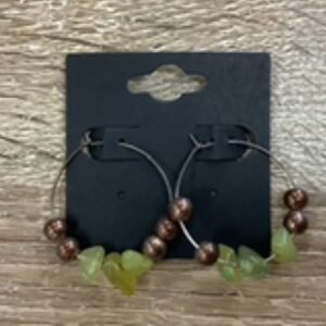 Earrings-Medium Gem Hoops jade