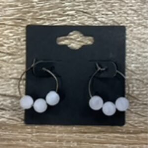 Earrings-Small Gem Hoops rose quartz