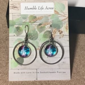 Galaxy hoop earrings