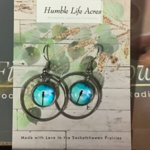 Dragonfly hoop earrings