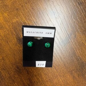 Malachite 6mm Stud Earrings