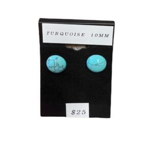 Turquoise 10mm earrings