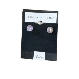 Amethyst 6mm earrings