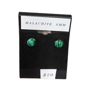 Malachite 6mm earrings