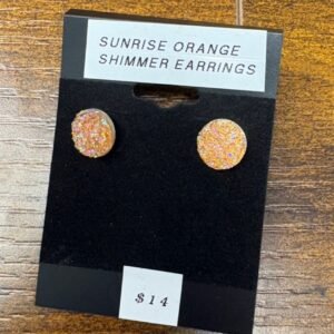 Sunrise orange shimmer earrings