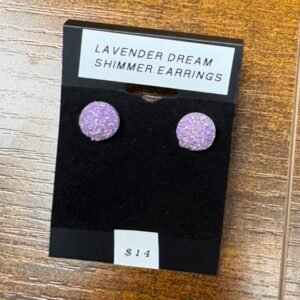 Lavender dream shimmer earrings