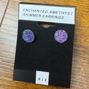Enchanted amethyst shimmer earrings