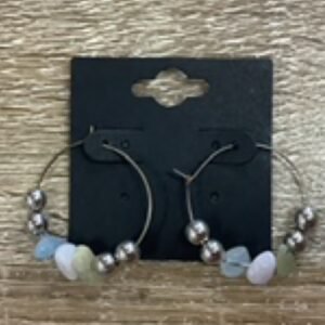 Earrings-Medium Gem Hoops morganite