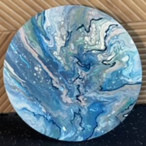 Painting-Blue Paint Pour