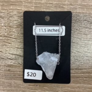 Necklaces-White Stone - quartz
